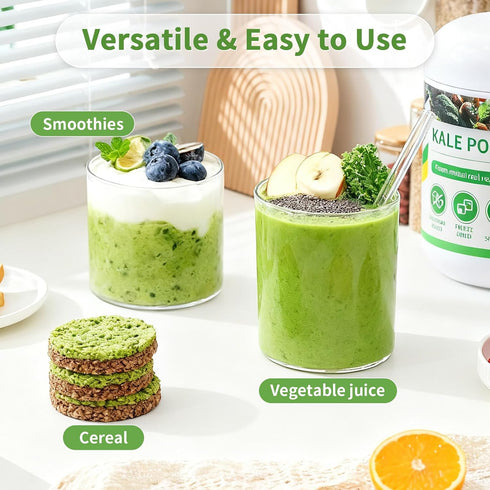 GaoGaoFen Powder,7.05oz/200g, Kale Natural Fresh Vegetable Powder,Green Superfood for Kale Drink,Cooking Salad