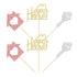 24 Pack Gyufise Sweet Home Cupcake Toppers Glitter key Housewarming Cupcake Picks for Welcome New Home Theme Party Cake