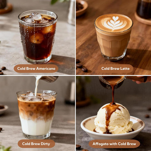 Generic Coffee,12.5 OZ Bottle370ml Cold Brew Coffee,Black Coffee,Arabica-Based Blend, Medium Roast Brewed Low