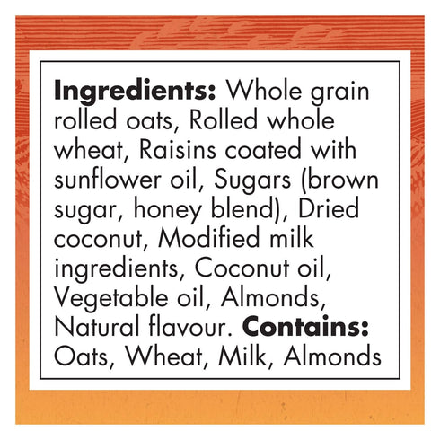 Harvest Crunch 510g/17.8 oz. Quaker Raisin Almond, Box(Imported from Canada)