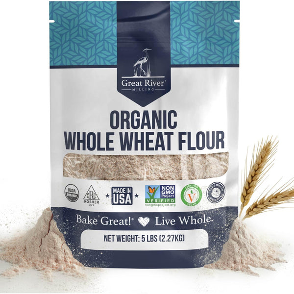 Great River Milling Organic Whole Wheat Flour | Unbleached & Unbromated |
