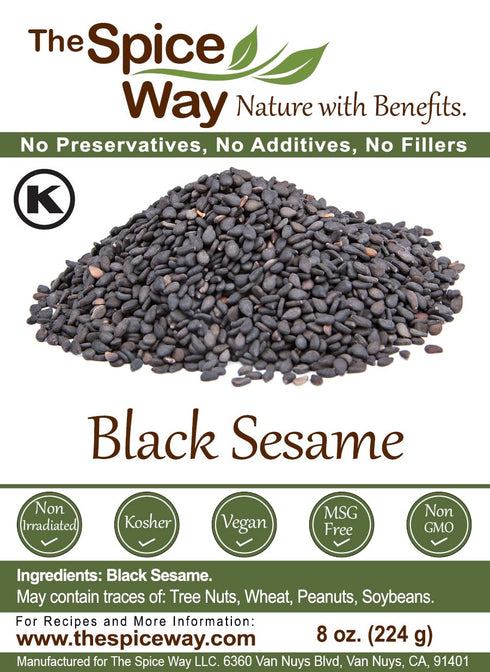 8 oz The Spice Way Black Sesame Seeds