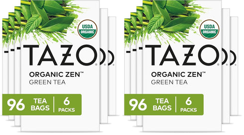TAZO Organic Zen Green Tea Bags, Caffeine Free Tea with Refreshing Lemongrass