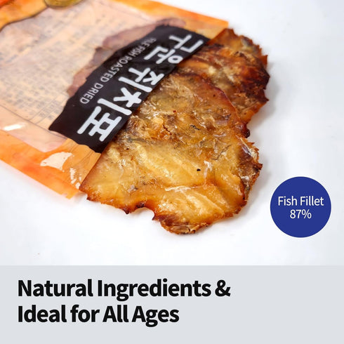 27g 3 Packs 2.85oz) CUTIE MANGO Korean Roasted Dried Filefish Fillet x (Total K-Food Grilled File Fish Jerky Snack