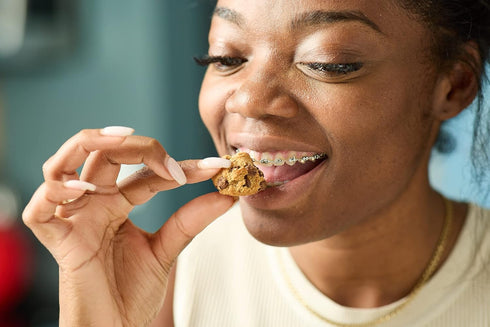 (4.5 oz) REAL Peanut Butter Chocolate Chip Mini Cookie Poppers Bite-sized Gluten Free Semi Soft Baked Cookies Dairy