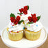 36 Count Global Sugar Art Rosebud Deep Red Unwired Sugar Cake Flowers,Tiny, by Chef Alan Tetreault