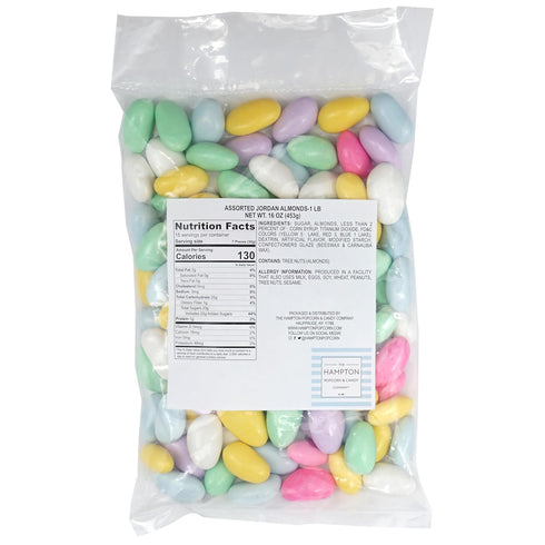 1 Assorted Jordan Almonds, Pound Jordan Almond Bulk Bag, Almond Candy, Jordan Almonds Candy
