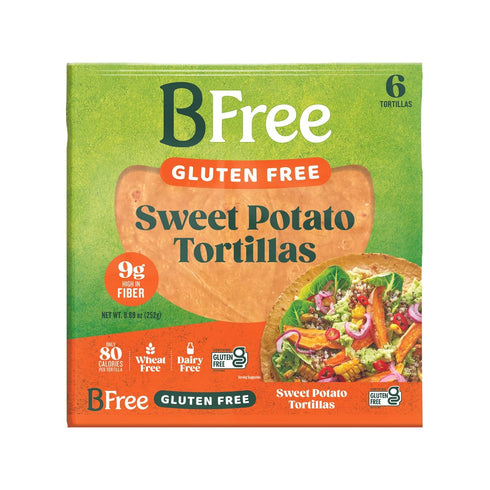 8.89 OZ 6 (Pack 3) BFree Gluten Free Sweet Potato Tortilla Wraps, - Tortillas