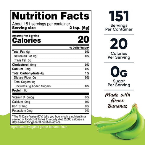 (2 Nutricost Pantry Organic Green Banana Flour Pounds) - Gluten-Free, GMO-Free