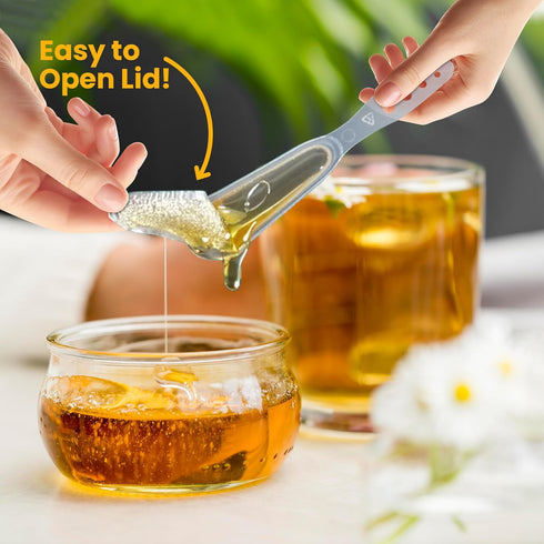 Elephant Park 100% 20 Pack Raw Unfiltered Honey Spoon Stirrer Premium US Grade A Non-GMO Individually Wrapped