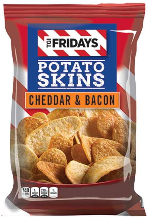 TGI FRIDAYS TGI Friday's 4 oz Cheddar & Bacon Potato Skins Chips (3 Bags)