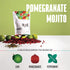 Zest High Caffeine Energy Leaf Blend - Pomegranate Mojito Green Tea - 135mg - 20 Pack Bag - All Natural Coffee