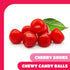1 Pack Cherry Sours Candy - Pound - Old Fashioned Cherry Sour Balls for Parties and Everyday Treats - Red Chewy Candy