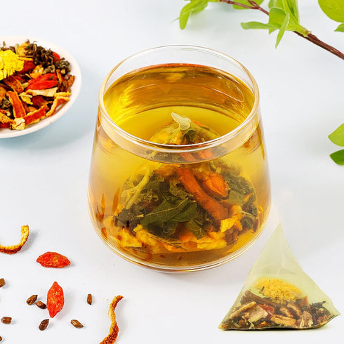 8 (2BOX (30Bag)) Goji Berry Chrysanthemum Tea for Liver Health, Dandelion Wolfberry Tea Bags, Excellent Raw Material