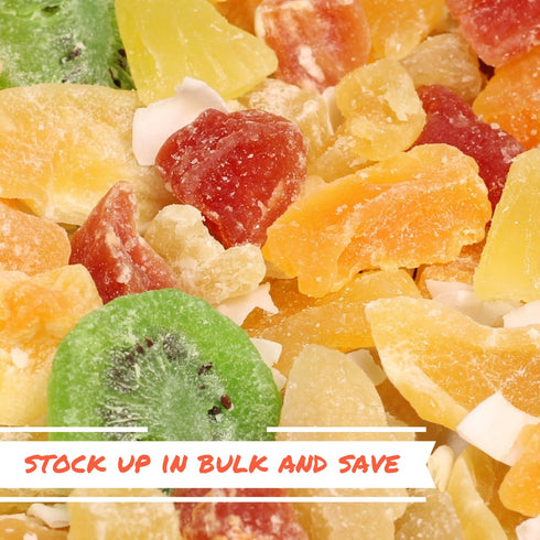 5 Lbs Tropical Deluxe Dried Mixed Fruit - by Its Delish, Bulk Bag | Healthy Snacks for Adults | Fresh Snack Mix Dry