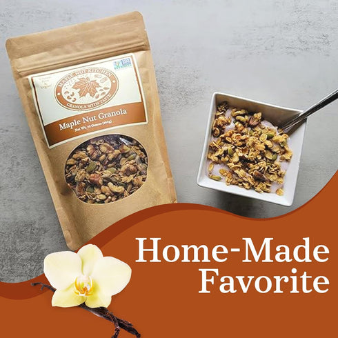 3 Pack Maple Nut Kitchen Maple Nut Granola Vegan & Gluten-Free Oats with Walnuts, Pumpkin & Sunflower Seeds | Low
