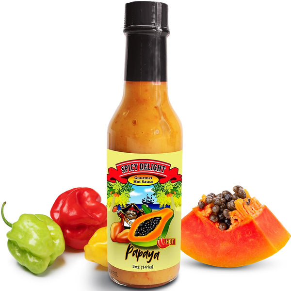 Spicy Delight Aruba Habanero Papaya Hot Sauce Ultra Spicy Gourmet Caribbean Sweet