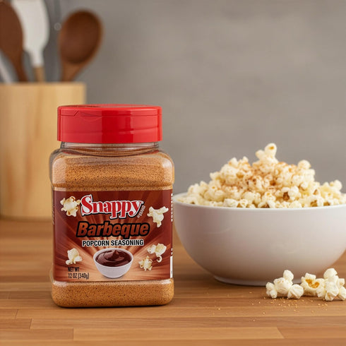 12 oz, Snappy BBQ Popcorn Seasoning, Smoky Sweet and Savory Barbecue Flavor Shaker, No MSG Added