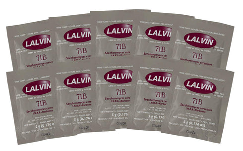 Lalvin UX-Y1XE-IDOI Wine Yeast, 71B Yeast, 10 Packs, Multicolor