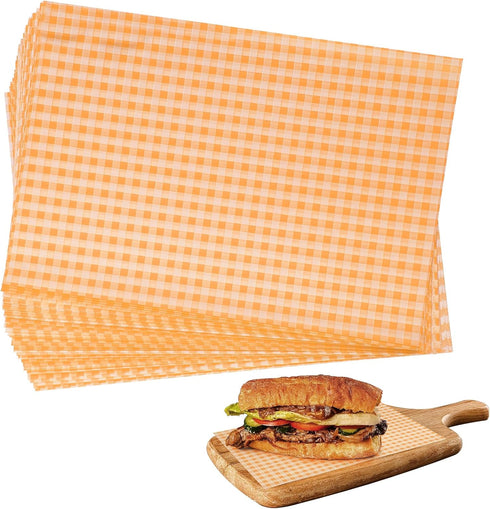 GeeRic Mother's Day Waxed Deli Paper Sheets for Food Wraping, 9.84 * 13.78