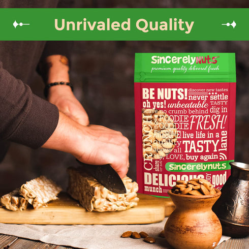 2Lb Sincerely Nuts Roasted Whole Unsalted Almonds No Shell - Bag - Incredibly Tasty - Sealed for Freshness - Healthy
