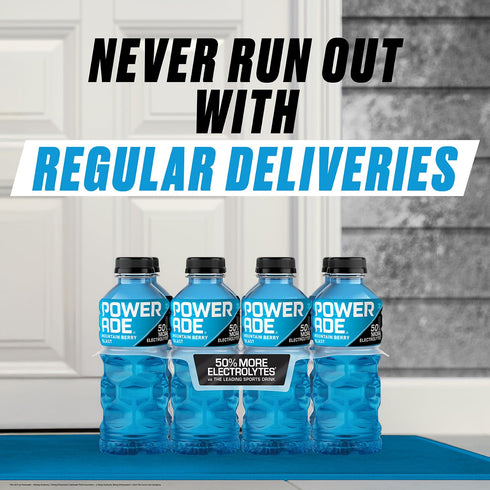 12 (Pack 8) POWERADE Sports Drink Fruit Punch, Ounce