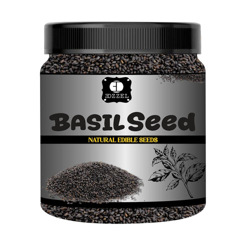 EDZZEL Natural Basil Seeds Edible Seeds | Indian Origin (Pack of 1) 100