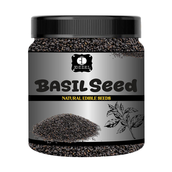 EDZZEL Natural Basil Seeds Edible Seeds | Indian Origin (Pack of 1) 100