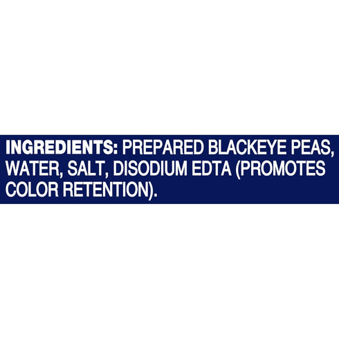 15.8 oz (Pack 12) BUSH'S BEST Canned Blackeye Peas, Source of Plant Based Protein and Fiber, Low Fat, Gluten Free