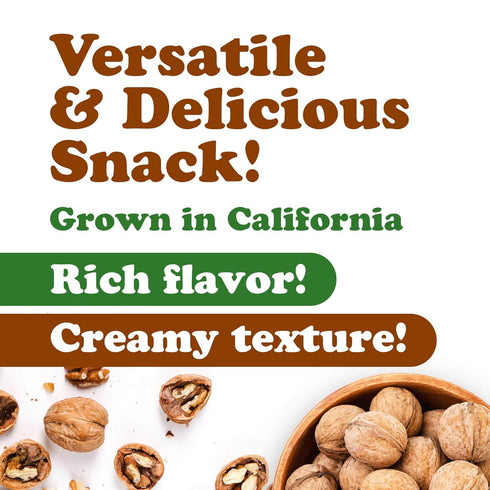 10 Omega-3s Food to Live Jumbo Walnuts in Shell, Ounces California Chandler Variety. Rich in and Antioxidants.
