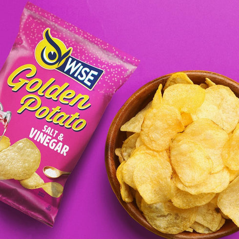 Wise Foods (4 Salt & Vinegar Potato Chips Sharing Size Bags Bags)