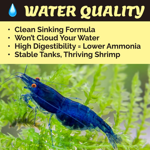 50 ASTAXANTHIN Shrimp Food, Premium Natural Ingredients, High Protein, Rich in Vitamins for Neocaridina, Caridina, Red