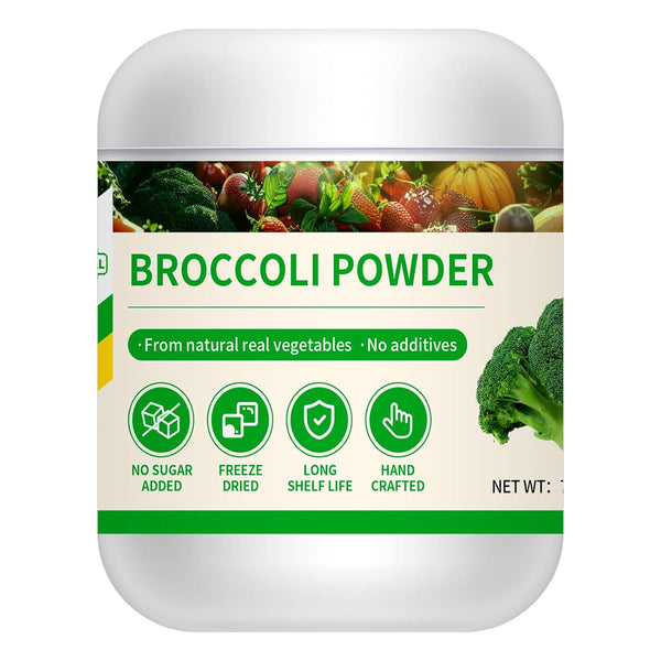 GaoGaoFen Freeze-Dried Broccoli Powder,7.05oz/200g,Green Superfood for Smoothie,Drinks,Cooking,Rich in Nutrients,100% Natural No Additives