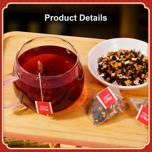 20 7 Hawthorn berry Tea - Herbal Tea Bags, Digestive Support, Natural Ingredients incl. Hawthorn & Hibiscus for Heart