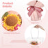 wkao 12.5 Gift Bouquet: Knitted Crochet Flowers, Sunflower, Rose, Carnation, Handmade