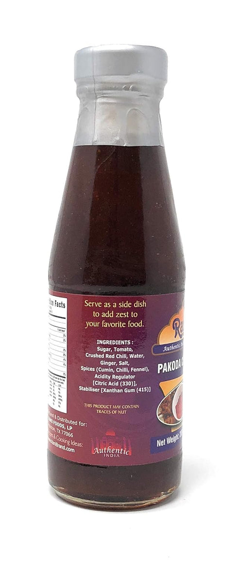 Rani Pakoda/Pakora Chutney 7oz (200g) Glass Jar, Sweet, Sour & Spicy Dipping Sauce, Vegan, Gluten Free, Indian Origin