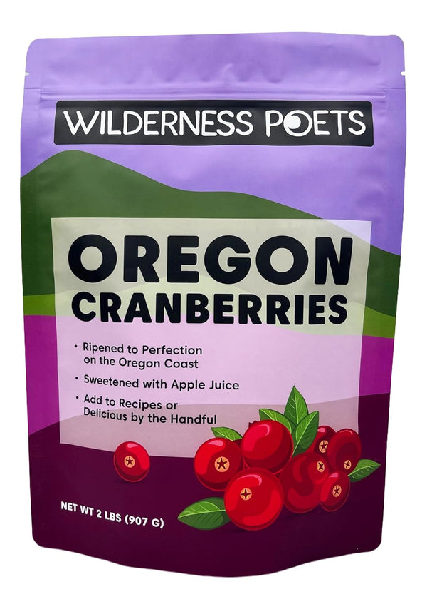 Wilderness Poets, Oregon Cranberries (Sweetened with Apples) - Dried Cranberries Infused with