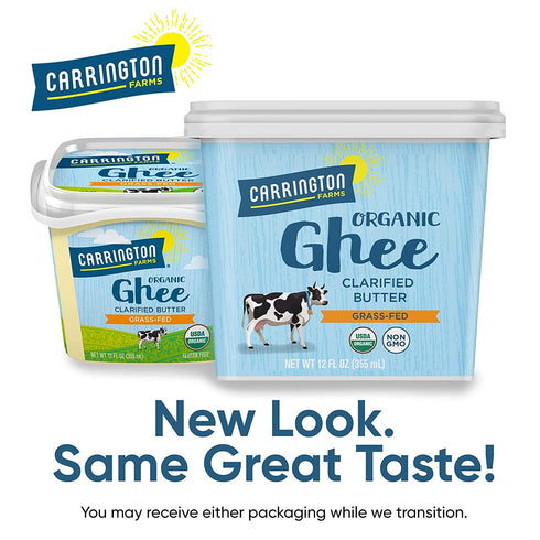 12 Oz Carrington Farms USDA Certified Organic Grass Fed, Compare Our Cost Per Ounce, Ghee, Fl