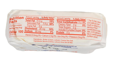 Generic 8 oz Butter with Coarse Sea Salt from Camargue