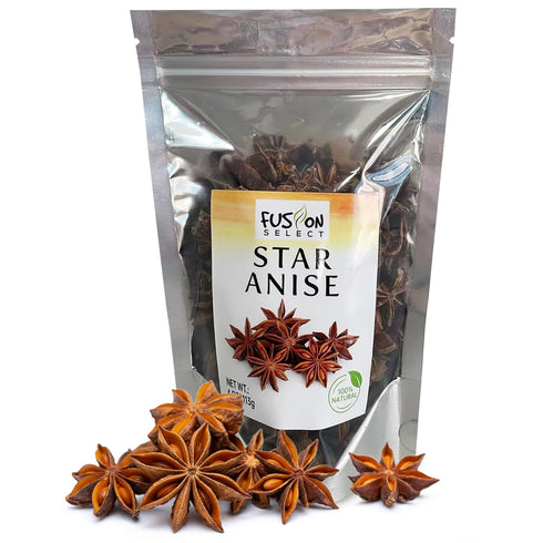 Fusion Select Dried Star Anise - Whole Badian Spice for Oriental &
