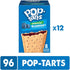 10.15lb (96 Count) Pop-Tarts Toaster Pastries, Breakfast Food and Kids Snacks, Unfrosted Blueberry, Case