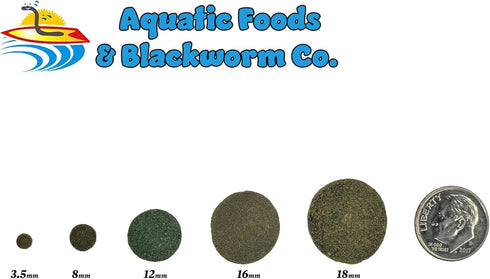 Aquatic Foods Inc. 4-Type 12mm 1/2'' 6-Type 10-Type Fish..1/2-lb Ultra Mix of - Wafers, Spirulina-Algae Worm Shrimp