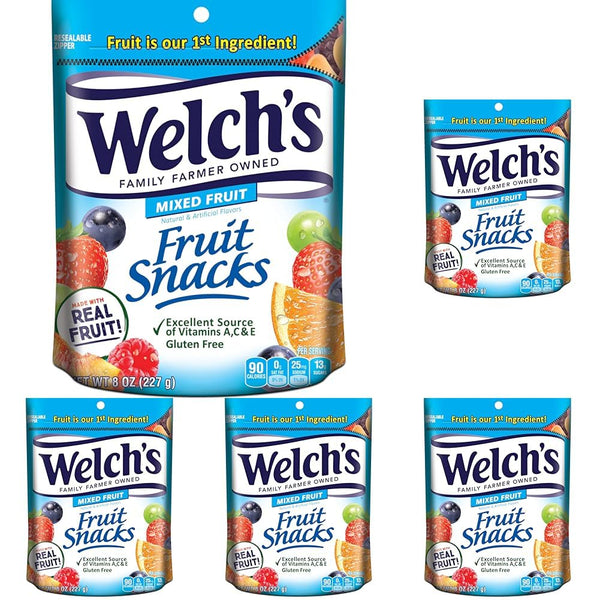 Welch's Fruit Snacks, Mixed Fruit Snack Pack, Gluten Free, 8oz Snack Pack