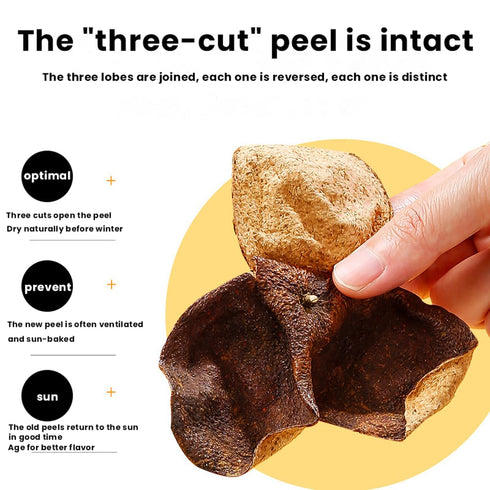 MIHUNTANG 3oz 10 Dried Matured Mandarin Peel Years Dried Citrus Peel Xinhui Tangerine or Orange Pi