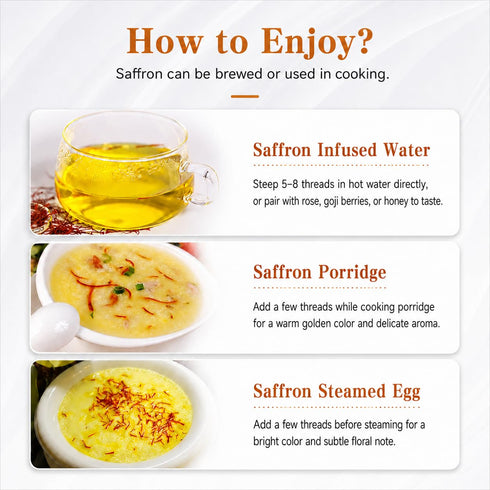 100% 3g Premium Saffron Threads Pure Natural Saffron Spice | Hand-Picked Red Stigmas | Gourmet Cooking, Herbal Tea