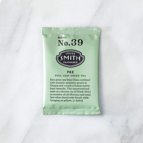 Smith Teamaker Fez Blend No. 39, Full Leaf Green Tea, 1.3 Oz, 15 Bags