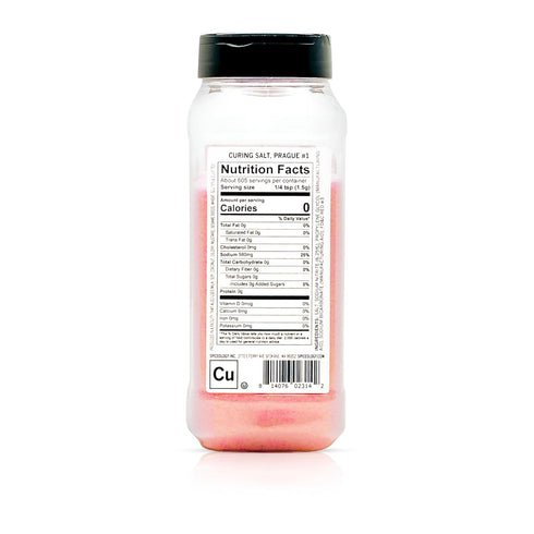 #1 Packed 32 oz Spiceology Prague Curing Salt Pink Curing Salt for Sausage, Bacon, Ham & Jerky Ideal for Curing Meats