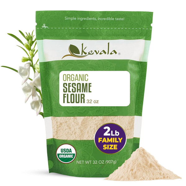 Kevala Organic Sesame Flour - 50% Protein Flour Made with Non GMO