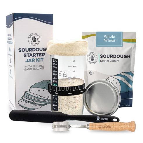 Cultures for Health Whole Wheat Sourdough Starter, Bread Lame, & Starter Jar