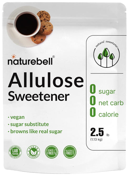 NatureBell Allulose Sweetener, 2.5 Lbs | Keto & Vegan-Friendly, White Sugar Substitute